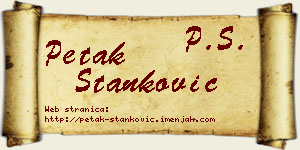 Petak Stanković vizit kartica